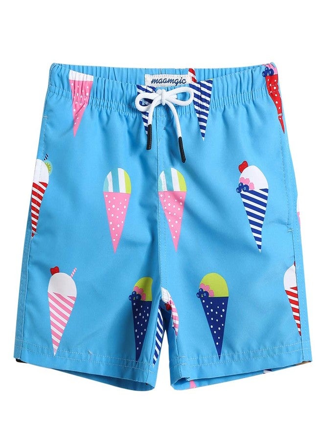 maamgic Boys Swim Trunks Toddler Swim Shorts Little Boys Bathing Suit Swimsuit Toddler Boy Swimwear,Ice-Lake Blue,4 T - Image 1